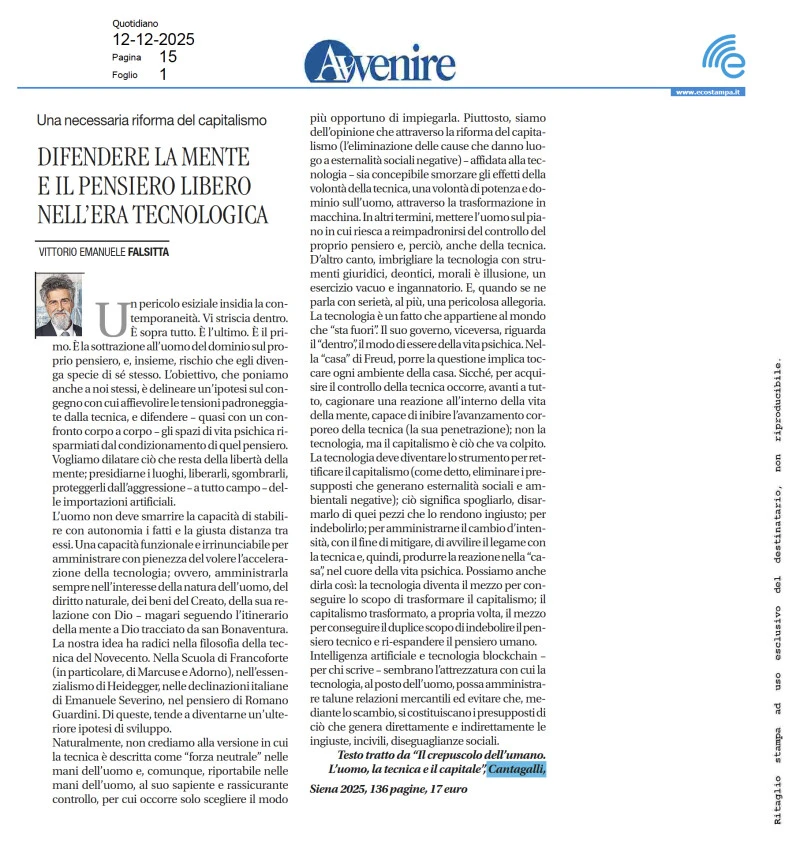Avvenire, 12 dicembre 2025